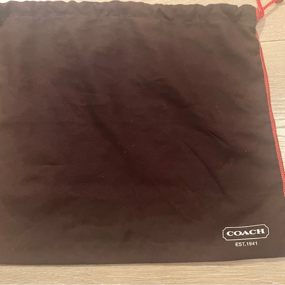 Coach Dark Brown Bag with Red Accents - Picture 6 of 15